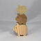 Handmade wooden pig toy, sustainable wood, scroll saw cut, sanded smooth. 1.75", 2", or 2.5" sizes, natural finish for stacking or play.